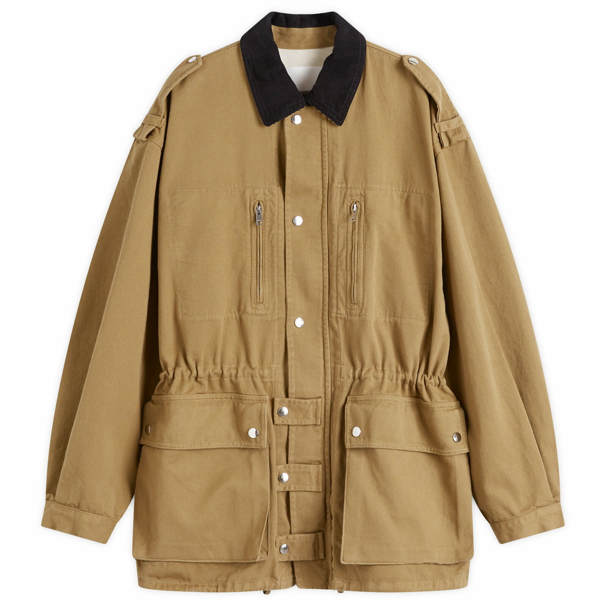 ISABEL MARANT｜COATS (ELOAN UTILITY JACKET (VE0386HA B3G Isabel Marant Men's Eloan Utility Jacket in Khaki Isabel Marant
