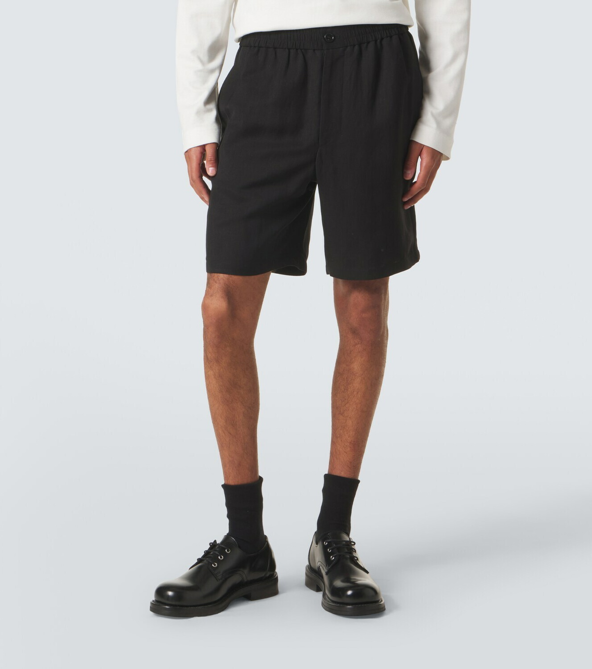 Ami Paris Ami De Cœur gabardine shorts