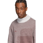 A-Cold-Wall* Burgundy and Grey Merino Jacquard Sweater
