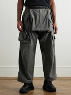 ACRONYM - P30AL-E Wide-Leg Belted Layered Encapsulated Nylon Cargo Trousers - Gray