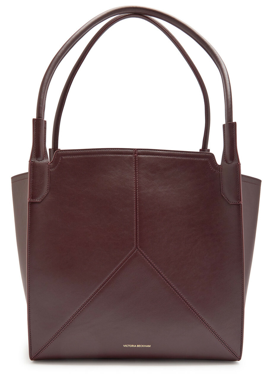 Victoria Beckham Victoria Small Panelled Leather Tote - Burgundy - One Size