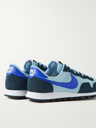 Nike - Air Pegasus 83 Leather-Trimmed Suede Sneakers - Blue