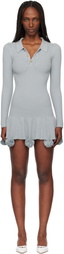 Conner Ives Blue Pom Pom Polo Minidress