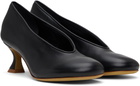 Moschino Black Duck Leather Heels