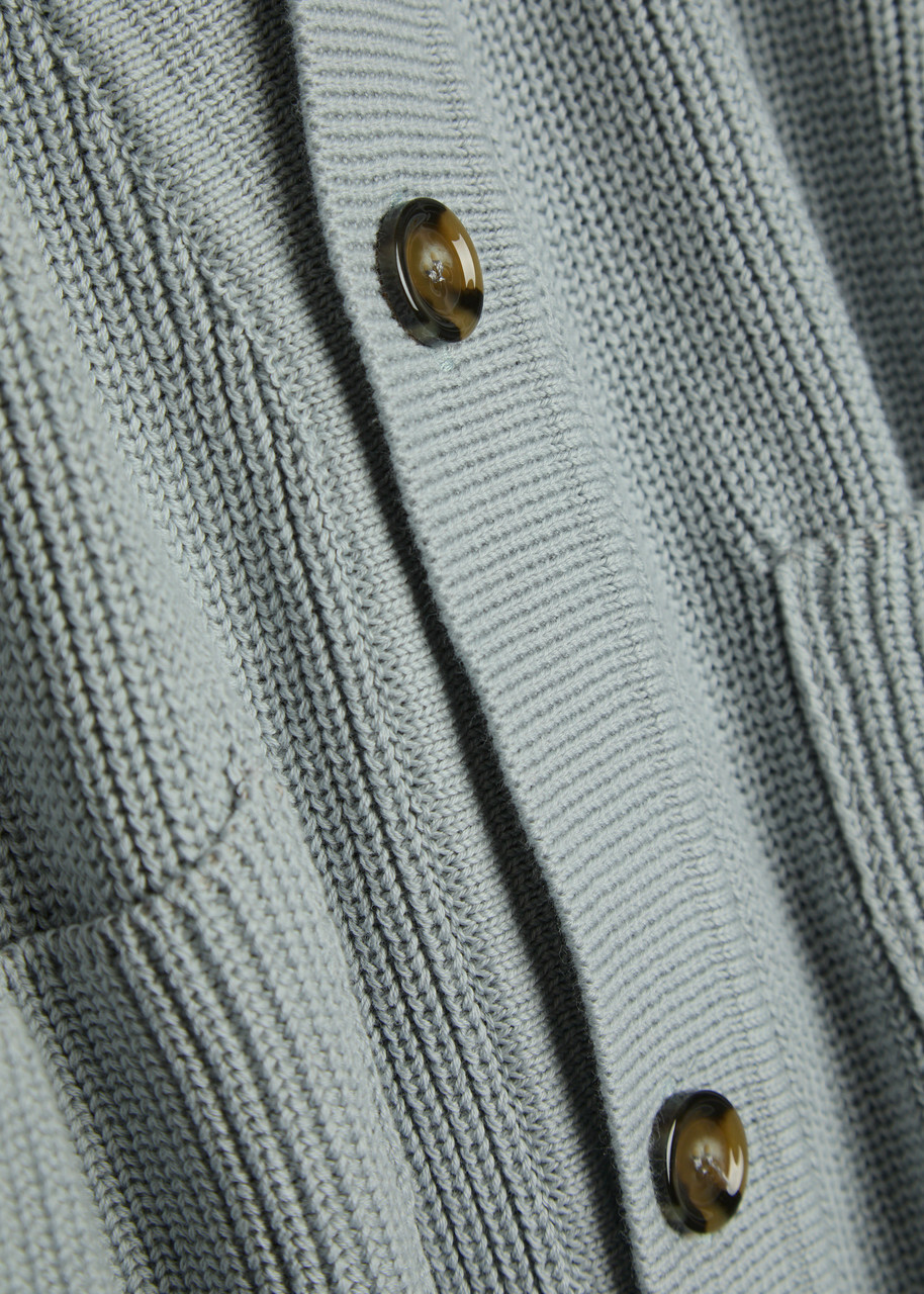 Lardini V-neck Knit Cotton Cardigan Light Blue