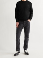 ERMENEGILDO ZEGNA - Logo-Detailed Loopback Cotton-Blend Jersey Sweatshirt - Black