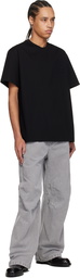 WOOYOUNGMI Black 3D Coral Back Logo T-shirt
