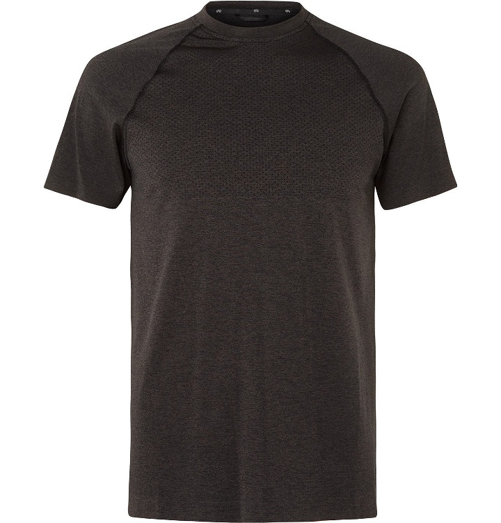 Photo: Reigning Champ - Perforated Mélange Jersey T-Shirt - Gray