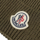 Moncler Men's Logo Beanie in Green