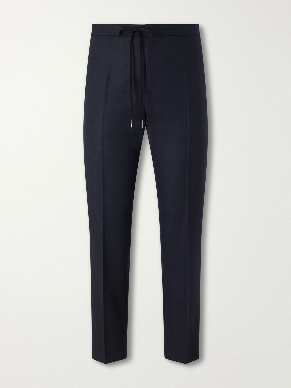 Maison Margiela - Straight-Leg Virgin Wool Drawstring Trousers - Blue