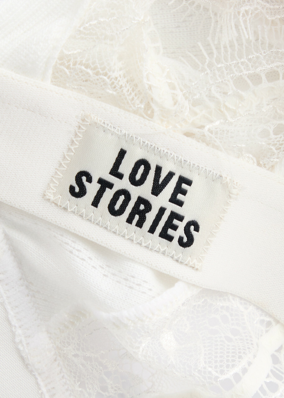 Love Stories Love Lace Panelled Soft-cup bra Off White