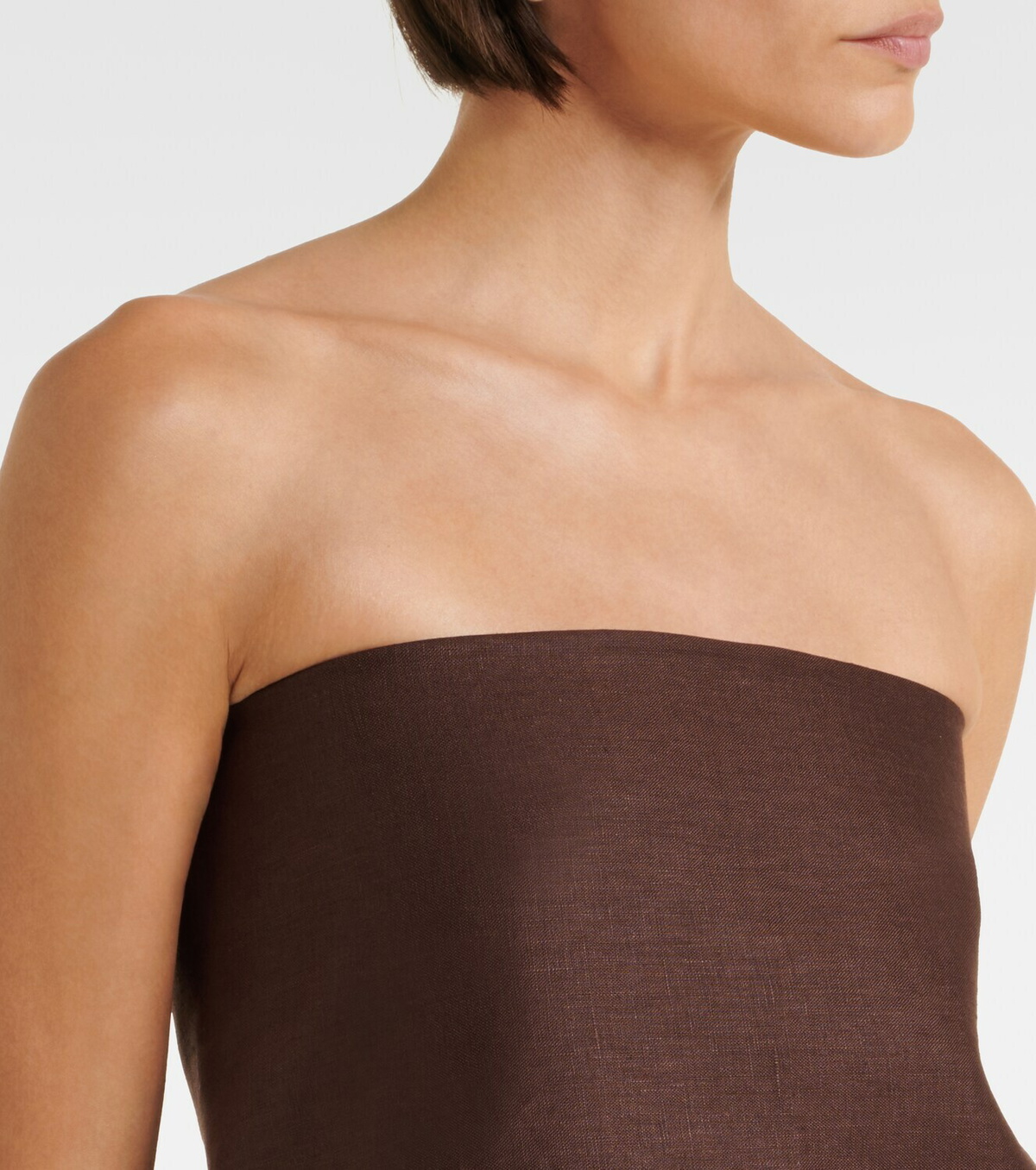 Staud Samara embellished linen top