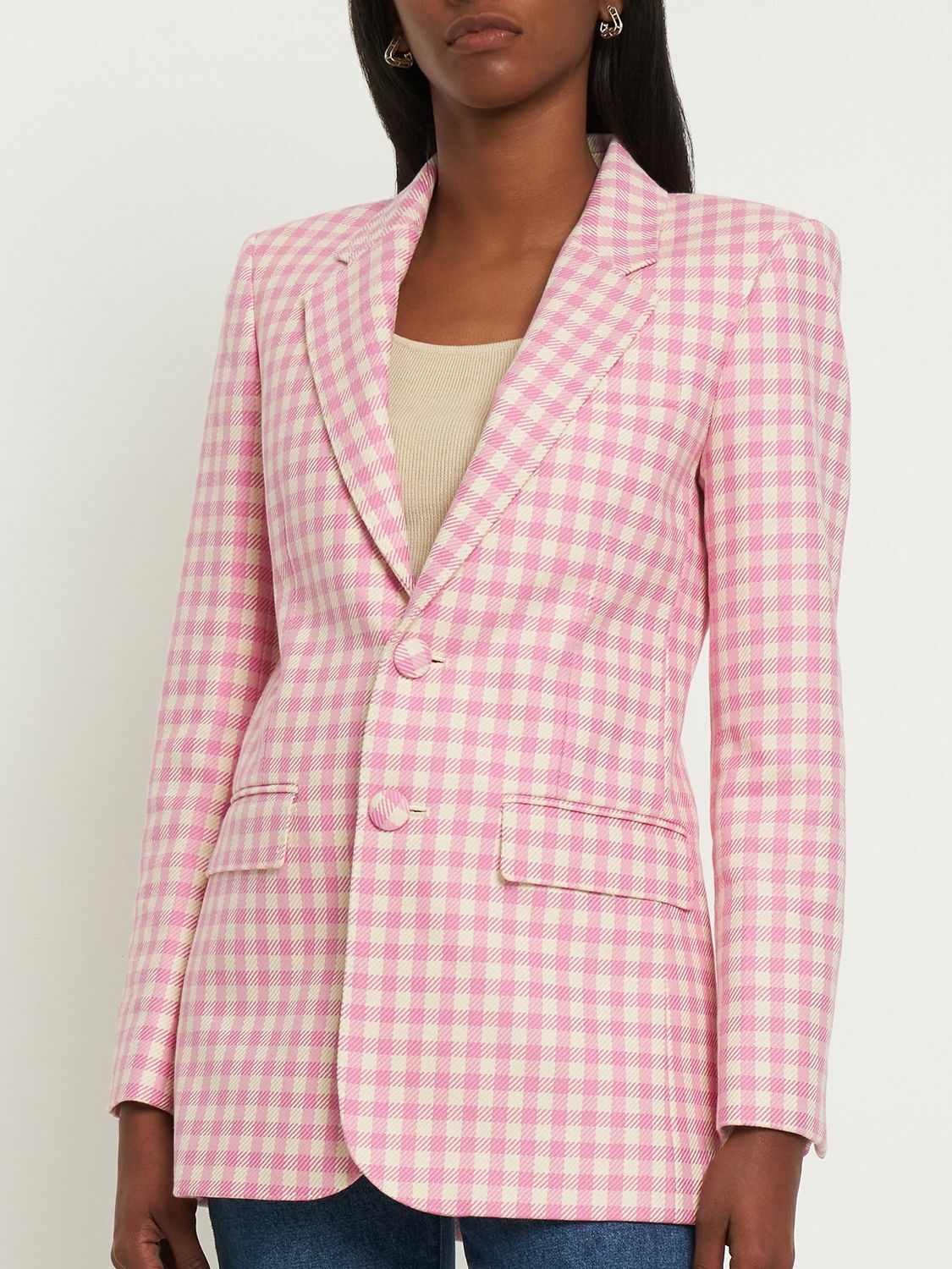 AMI PARIS - Check Cotton & Wool Blazer AMI