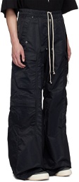 Rick Owens DRKSHDW Black Double Cargo Jumbo Belas Cargo Pants