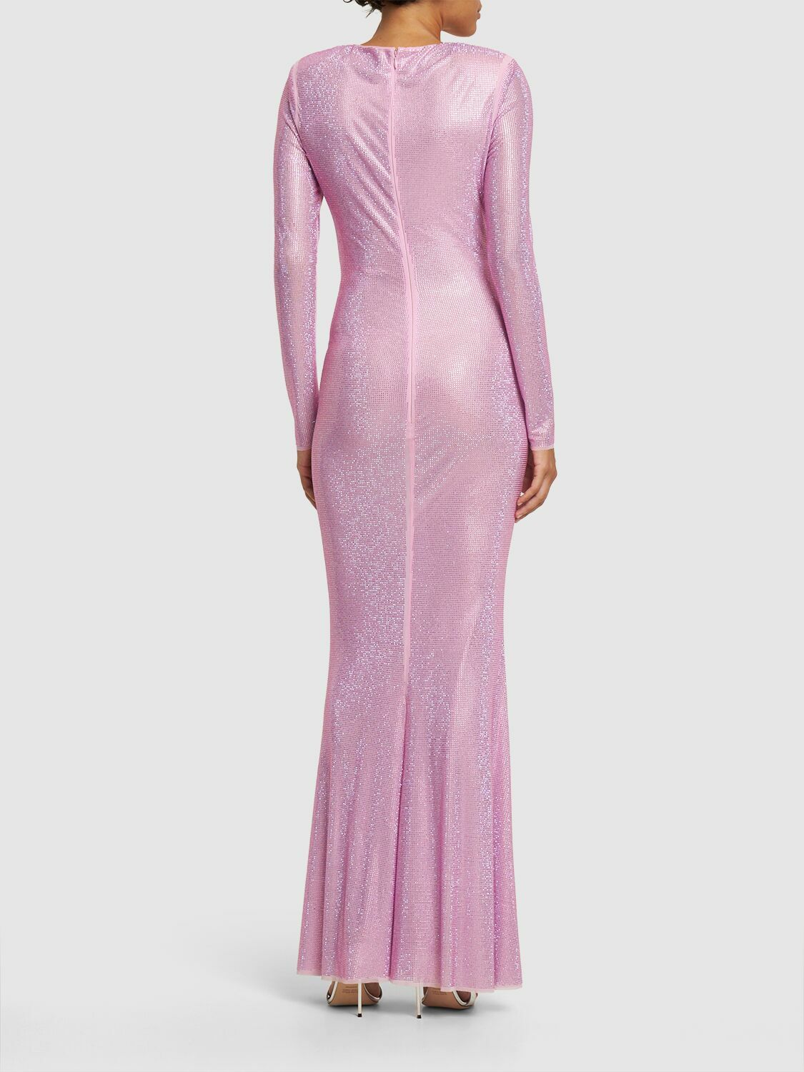 SELF-PORTRAIT - Embellished Mesh Maxi Dress Self-Portrait SELF-PORTRAIT - Embellished Mesh Maxi Dress Self-Portrait