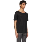 Saint Laurent Black Linen Bat T-Shirt