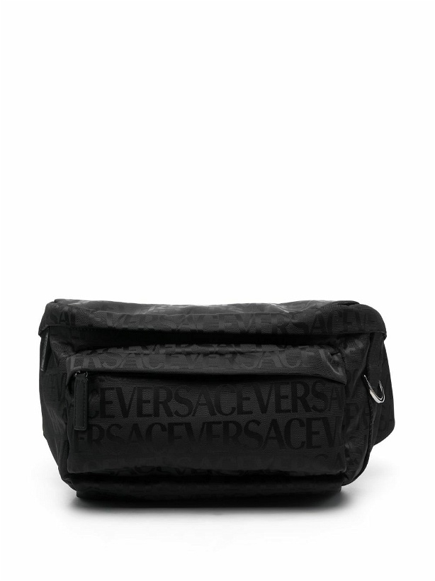 Photo: VERSACE - All Over Logo Nylon Belt Bag
