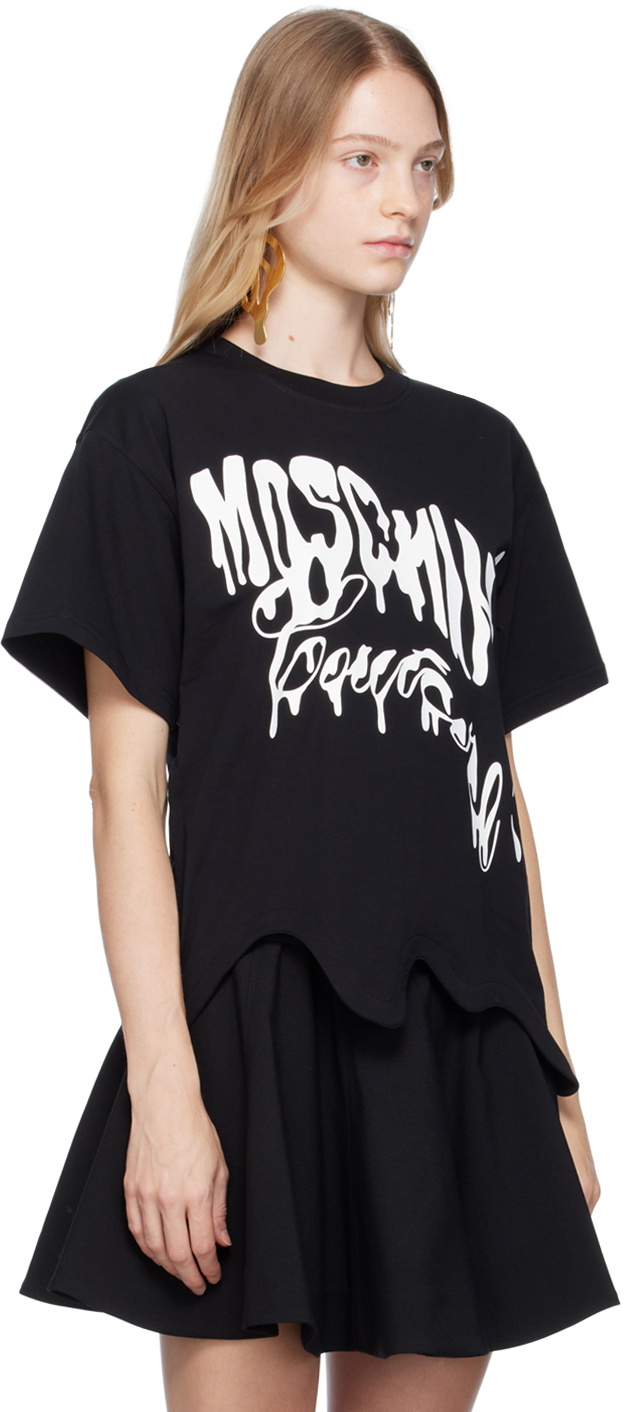 MOSCHINO Print T-shirt - fantasy black/black 