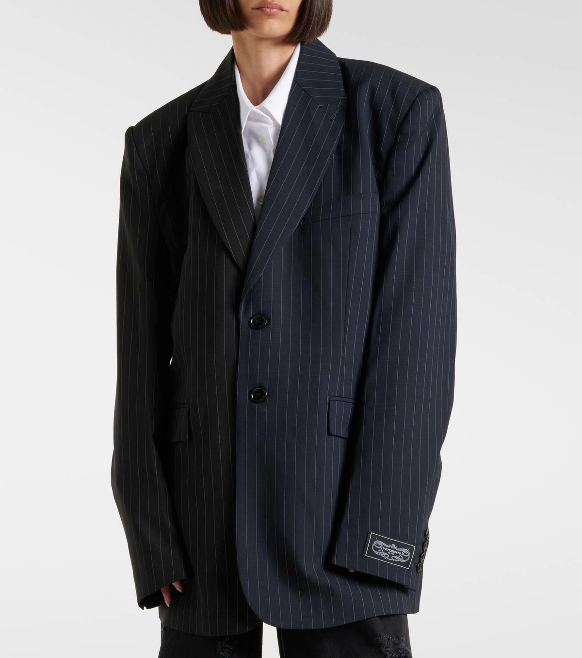 Vetements Pinstripe wool blazer