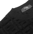 Fendi - Logo-Jacquard Chenille Sweater - Black