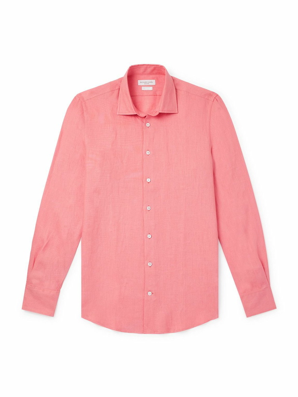 Photo: Richard James - Slim-Fit Linen Shirt - Pink