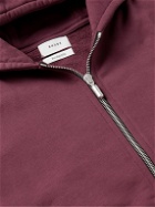 Rhude - Logo-Embroidered Cotton-Jersey Zip-Up Hoodie - Burgundy