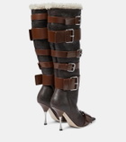 Blumarine Hilda leather knee-high boots