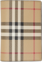 Burberry Beige Check Passport Holder