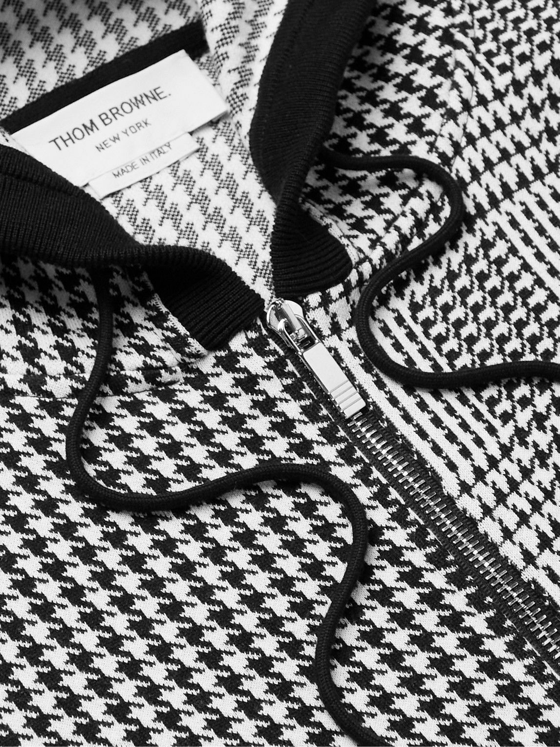 Thom Browne - Prince of Wales and Houndstooth Cotton Hooded Thom Browne - Prince of Wales and Houndstooth Cotton Hooded