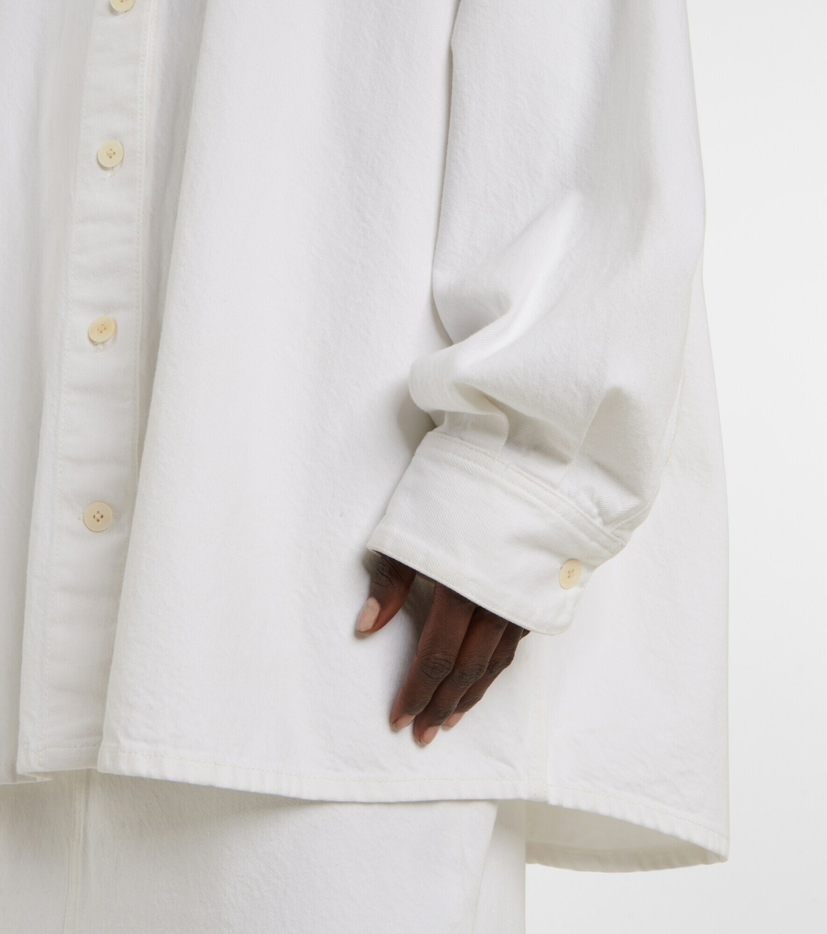 The Row Frannie Shirt in Denim | REVERSIBLE
