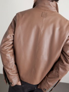 LOEWE - Reversible Leather Zip-Up Jacket - Brown