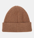 Loewe Logo ribbed-knit wool-blend beanie