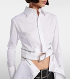 Jean Paul Gaultier Belted cotton-blend shirt dress