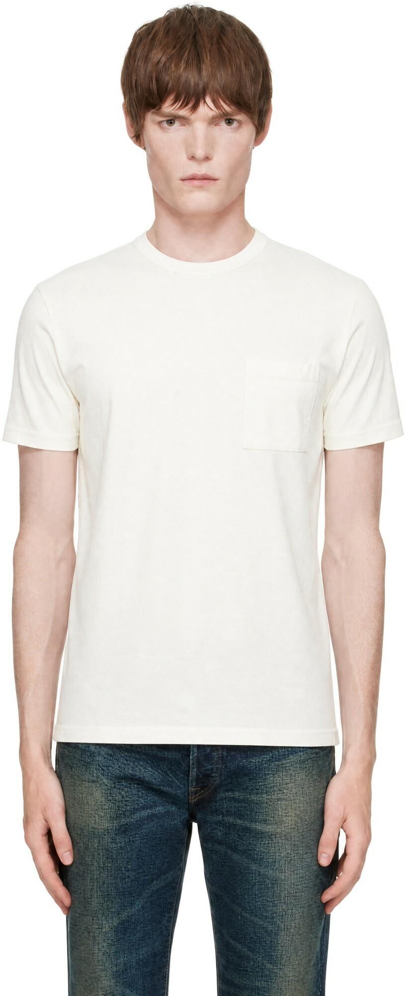 RRL Two-Pack White Jersey Pocket T-Shirts