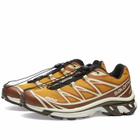 END. x Salomon XT-6 'Porcini' Sneakers in Sugar Almond/Yellow/Wren