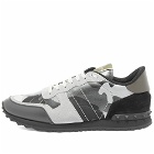 Valentino Men's Rockrunner Sneakers in Black/Grey/Reflective