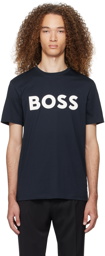 BOSS Navy Printed T-Shirt