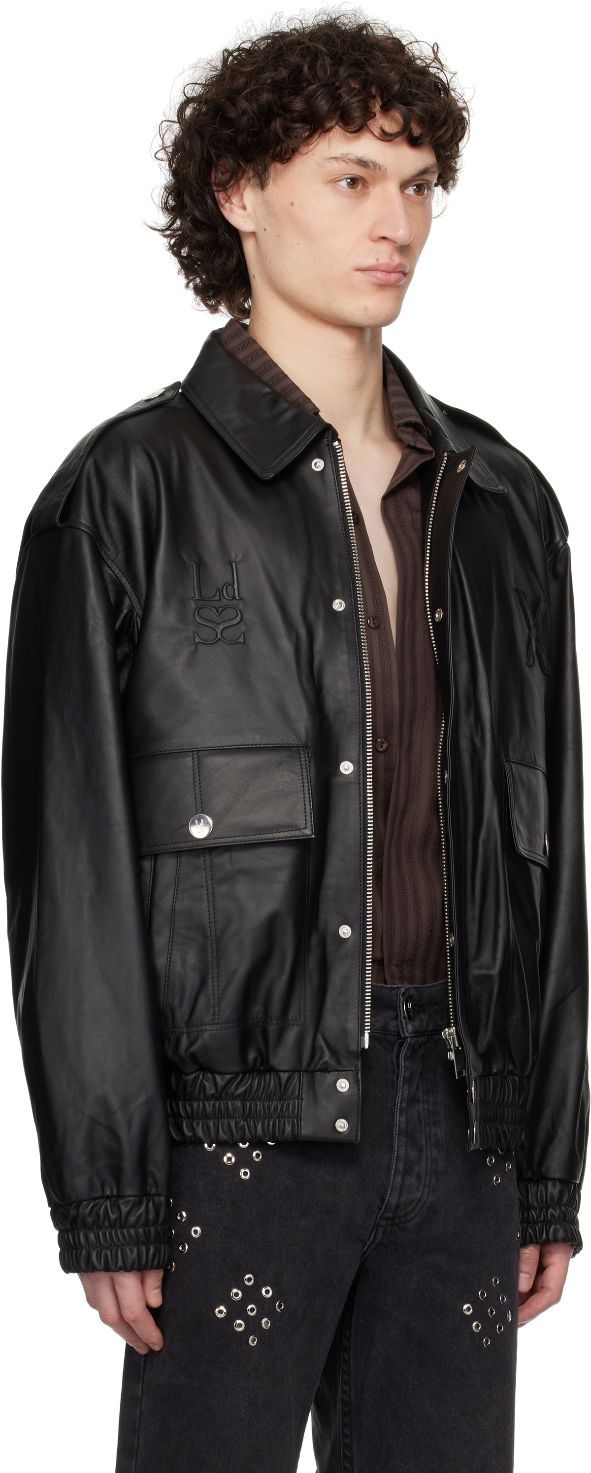 Ludovic de Saint Sernin Black Robert Leather Jacket