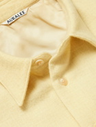 Auralee - Wool-Blend Tweed Shirt - Yellow