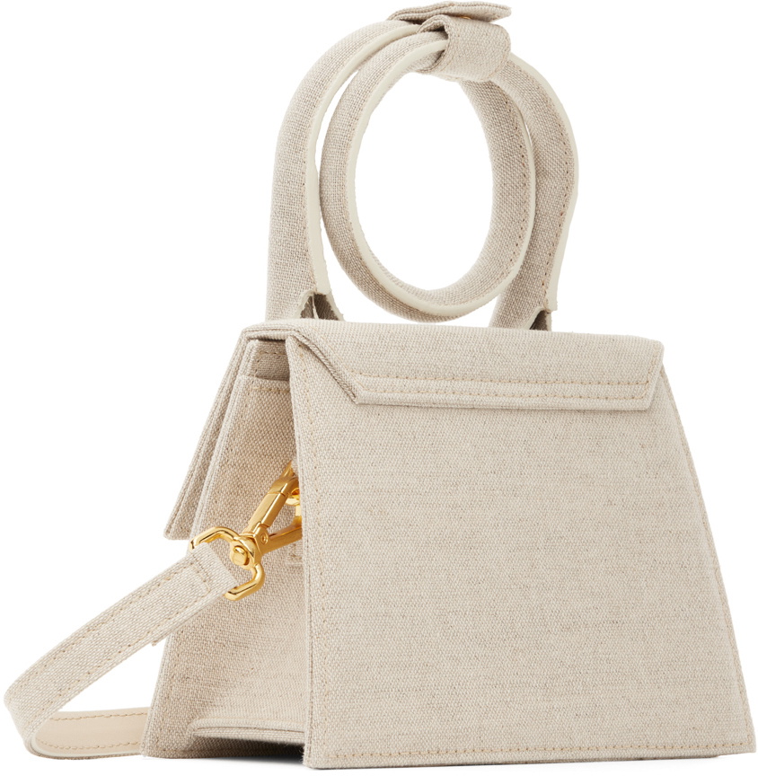 beige le papier le chiquito noeud shoulder bag