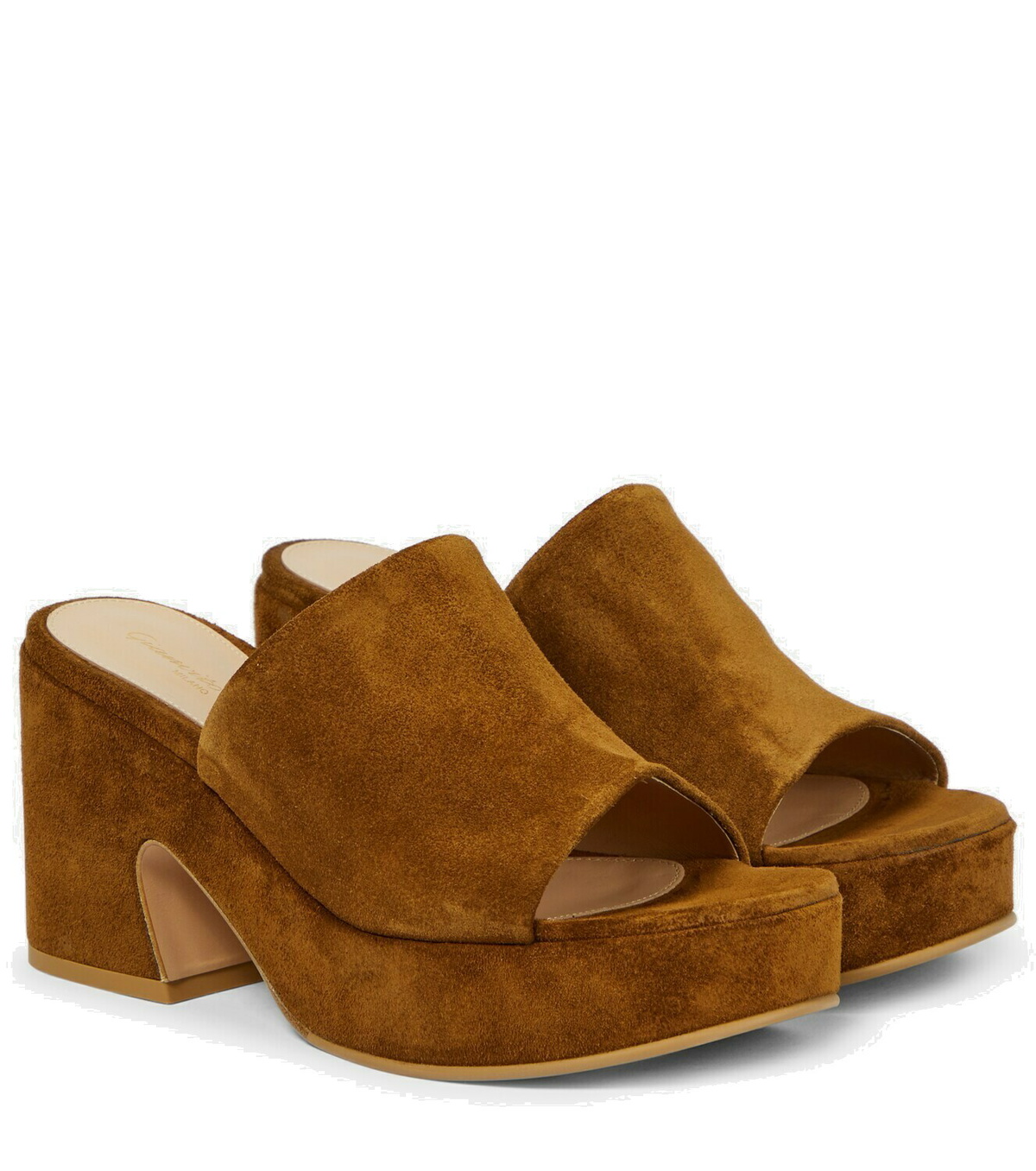 Gianvito Rossi Suede platform mules Gianvito Rossi