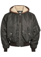 JW Anderson Quilted Hooded Nylon Bomber Jacket Khaki