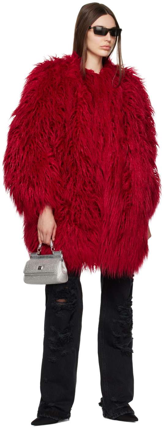 Dolce & Gabbana Red Padded Coat
