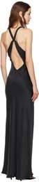 Silk Laundry Black High Low Maxi Dress