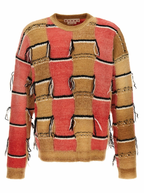 Photo: Marni Fringed Multicolor Sweater