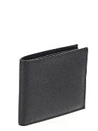 Valextra Black Foldable Leather Wallet