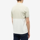 Fred Perry Authentic Men's Embroidered Panel Polo Shirt in Light Oyster