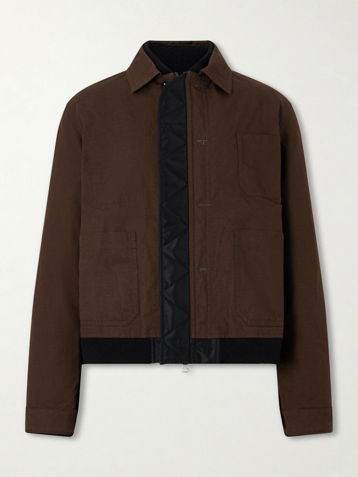 Sacai - Reversible Nylon Bomber Jacket - Brown