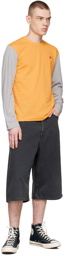 COMME des GARÇONS PLAY Yellow Cotton Long Sleeve T-Shirt
