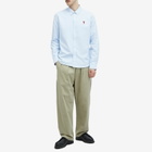 AMI Paris Men's Heart Button Down Oxford Shirt in Sky Blue